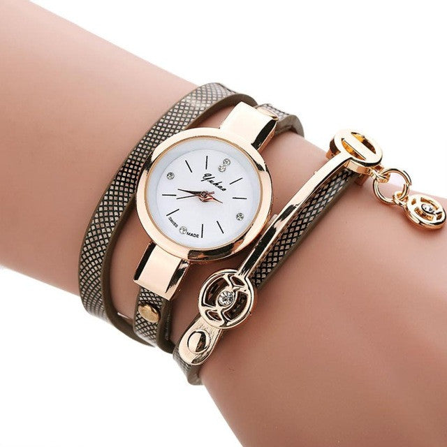 Women's Bracelet Leather Strap Watch