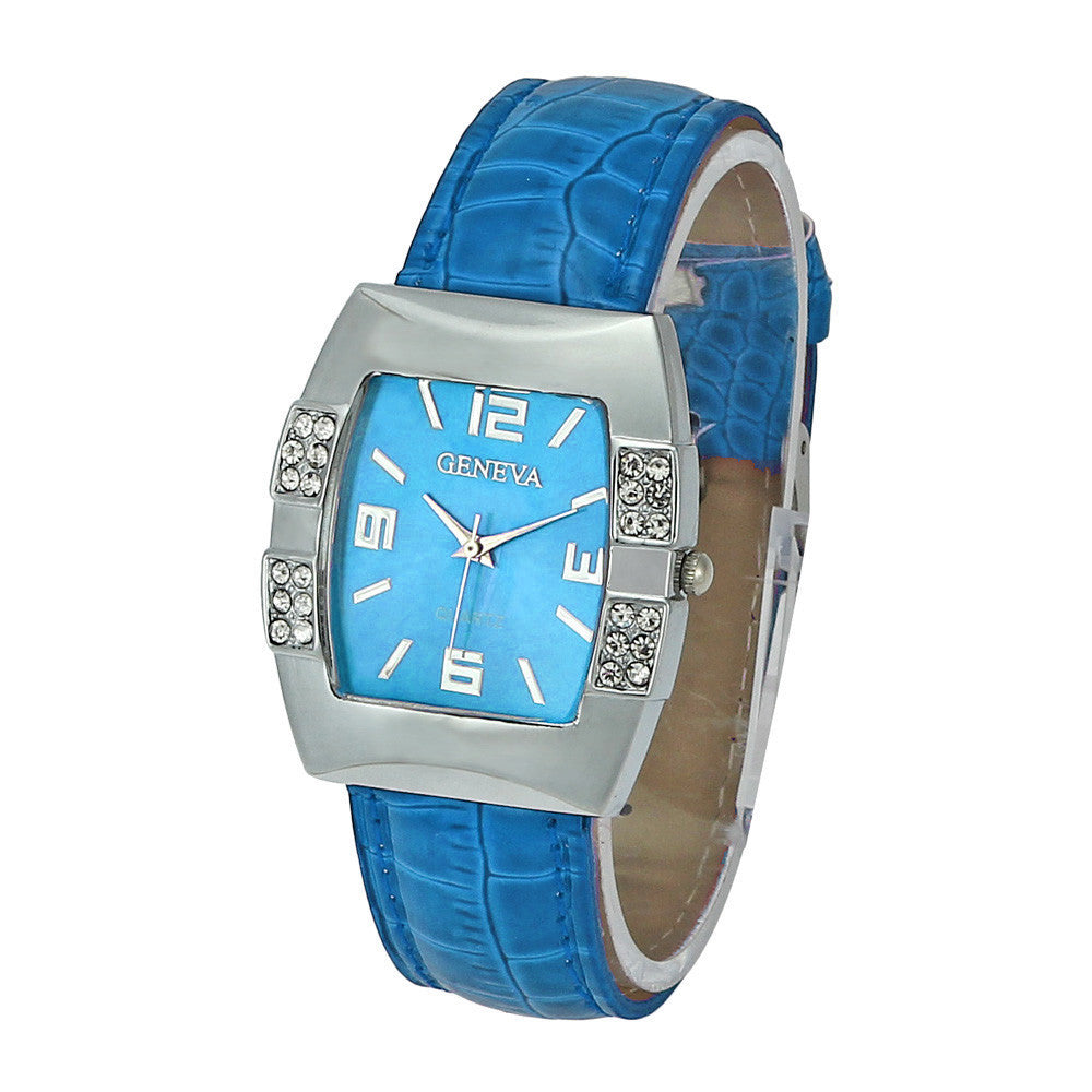 Geneva Women's Crystal Quartz Wristwatch